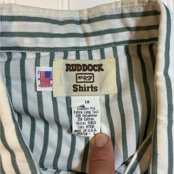 Vintage Ruddock Western stripped Pearl Snap shirt neck size 18 - Picture 3 of 5